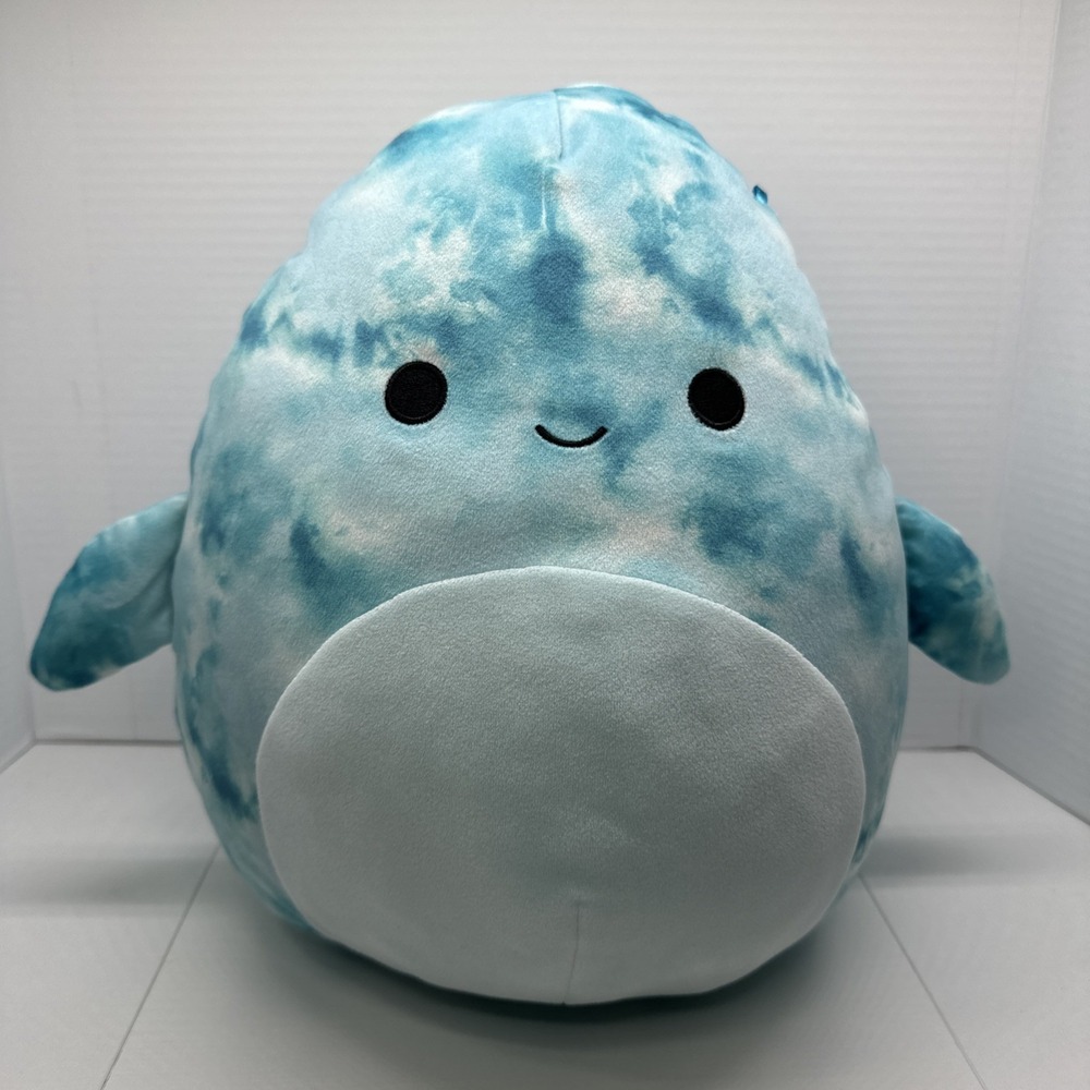 Squishmallows Danika The Blue Crinkle Tie-Dye Dolphin Stuffed Toy 12" Inch Plush